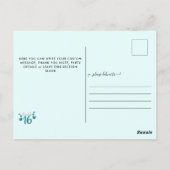 Sweet sixteenコラージュターコイズグリッター ポストカード (裏面)