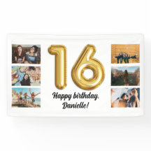 Sweet sixteenコラージュ誕生日パーティー