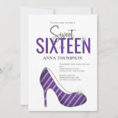 Sweet sixteenシックガールバースデーパーティー 招待状 (正面)
