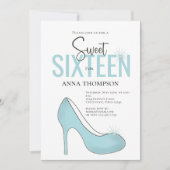Sweet sixteenシックバースデーパーティガーリー 招待状 (正面)