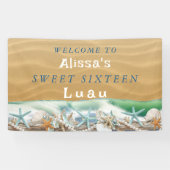 Sweet sixteenシーシェルススターフィッシュパールルアウ（ハワイ式宴会） 横断幕 (横)