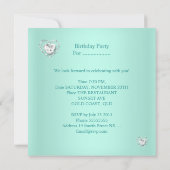 Sweet sixteenスウィート16バースデーパーティーミントグリーン 招待状 (裏面)