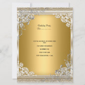 Sweet sixteenスウィート16金ゴールドホワイトシルバーティアラ 招待状 (裏面)