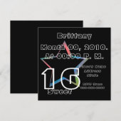 Sweet sixteenスタードム招待状- 招待状 (正面/裏面)