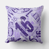 Sweet sixteenスパークルワードクラウドパープルID265 クッション (正面)