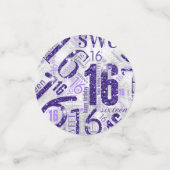 Sweet sixteenスパークルワードクラウドパープルID265 コンフェッティ (スモール正面)