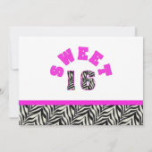 Sweet sixteenゼブラパーティの招待状 招待状 (裏面)