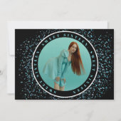 SWEET SIXTEENターコイズ水彩ケーキ誕生日 セーブザデート (裏面)