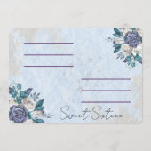 Sweet sixteenダスティブルーフローラ招待 招待状 (裏面)
