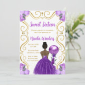 Sweet sixteenダークスキンプリンセスイン紫 招待状 (スタンド正面)