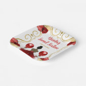 Sweet sixteenダークスキンプリンセスイン赤 ペーパープレート (傾斜あり)