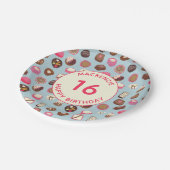 Sweet sixteenチョコレートキャンディ誕生日 ペーパープレート (アングル)