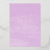 Sweet sixteenティアララベンダーフラワーズシルバー 箔招待状 (裏面)