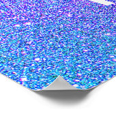 Sweet sixteenティール（緑がかった色）パープルグリッターウェルカムサイン ポスター (角)