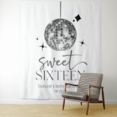 Sweet sixteenディスコボール16thバースデーパーティー タペストリー (インサイチュ)