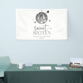 Sweet sixteenディスコボール16thバースデーパーティー 横断幕 (トレードショー)