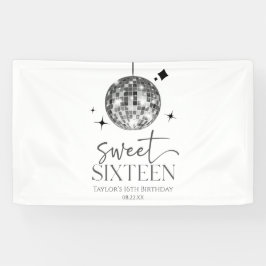 Sweet sixteenディスコボール16thバースデーパーティー 横断幕