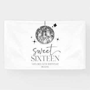 Sweet sixteenディスコボール16thバースデーパーティー 横断幕
