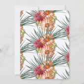 Sweet sixteenトロピカルウォーター色フローラクラフト 招待状 (裏面)