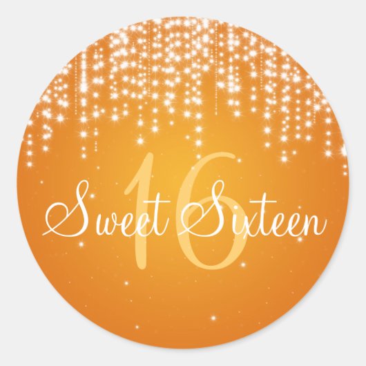 Sweet sixteenナイトズルオレンジ ラウンドシール (正面)