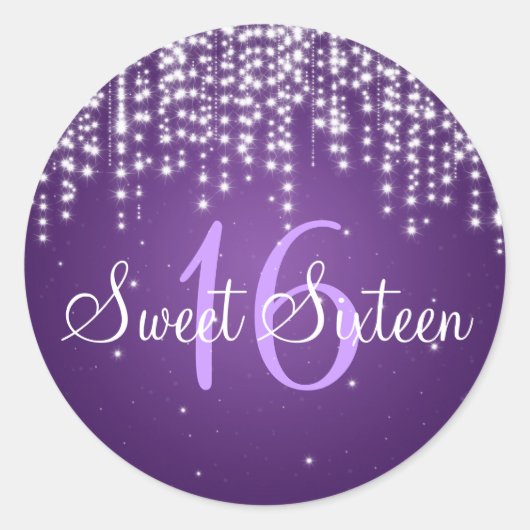 Sweet sixteenナイトダズルパープル ラウンドシール (正面)