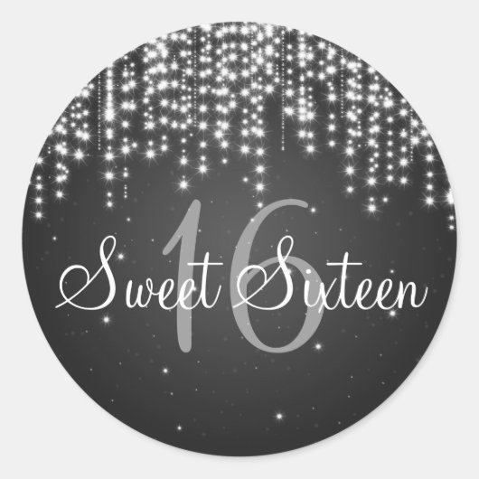 Sweet sixteenナイトダズルブラック ラウンドシール (正面)