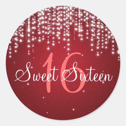 Sweet sixteenナイトダズルレッド ラウンドシール (正面)