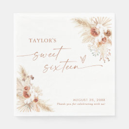 Sweet sixteenナプキンス、テラコッタボホ16 スタンダードランチョンナプキン