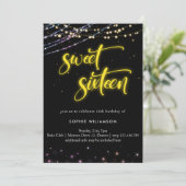 Sweet sixteenネオンライト誕生日 招待状 (スタンド正面)