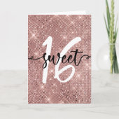 Sweet sixteenハッピーバースデーバラ金ゴールドシックカード カード (正面)