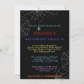 Sweet sixteenハロウィーン誕生祝い 招待状 (裏面)