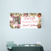 Sweet sixteenハワイアンルアウ（ハワイ式宴会）熱帯花 横断幕 (トレードショー)