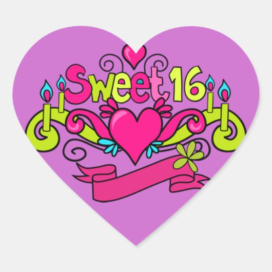 sweet sixteenハートシール ハートシール (正面)