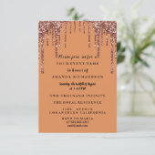 Sweet sixteenバラドレスグリッタードリップブラックオレンジ 招待状 (スタンド正面)