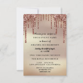 Sweet sixteenバラフローラドレスグリッタードリップスグラム 招待状 (正面)