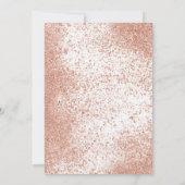 Sweet sixteenバラ金ゴールドグリッターチック16誕生日 招待状 (裏面)