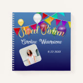 Sweet sixteenバルーンとバナーのゲストブック ノートブック (正面)