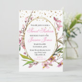 Sweet sixteenバースデーパーティシックさくらんぼブロッサム 招待状 (スタンド正面)