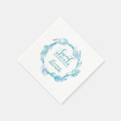 Sweet sixteenバースデーパーティーboho art aqua紙 スタンダードカクテルナプキン (角)