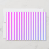 SWEET SIXTEENパステルストライプ誕生日金ゴールド 招待状 (裏面)