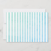 SWEET SIXTEENパステルストライプ誕生日金ゴールド 招待状 (裏面)