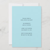 Sweet sixteenパステルブルーフローラバースデーパーティー 招待状 (裏面)