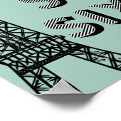 Sweet sixteenパリ誕生日ウェルカムポスターサイン ポスター (角)