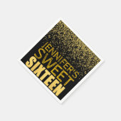 sweet sixteenパーソナライズされたパーティー紙 スタンダードカクテルナプキン (角)