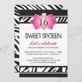 sweet sixteenパーティの招待状 招待状 (正面/裏面)