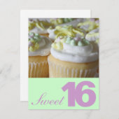 Sweet sixteenパーティの招待状 招待状 (正面/裏面)