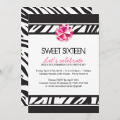 sweet sixteenパーティの招待状 招待状 (正面/裏面)