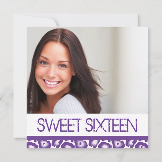 Sweet sixteenパーティの招待状 招待状 (正面)