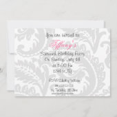 Sweet sixteenパーティの招待状 招待状 (裏面)