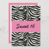 Sweet sixteenパーティの招待状 招待状 (正面/裏面)